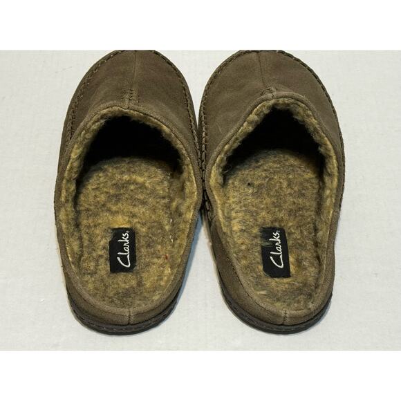 Clarks Men's Slippers 12W Leather Upper - Picture 6 of 9